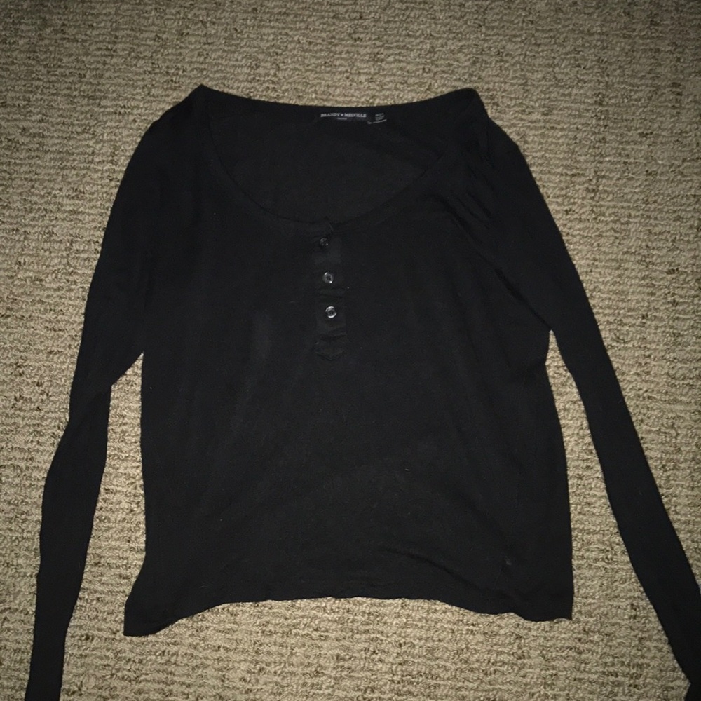 Brandy Melville Long Sleeve Button Top